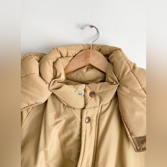 Golden Fleece Vintage Men’s Tan Hooded Parka Puffer Jacket Quilted Rare USA 1X - Picture 7 of 12